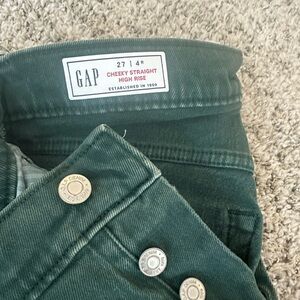 GAP High Rise Jeans in Deep Green